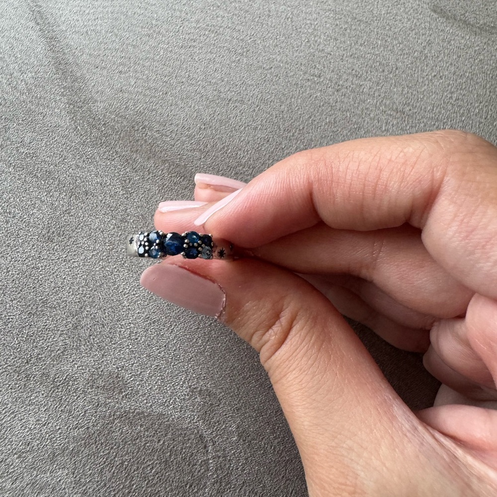 Blue and Silver Ring